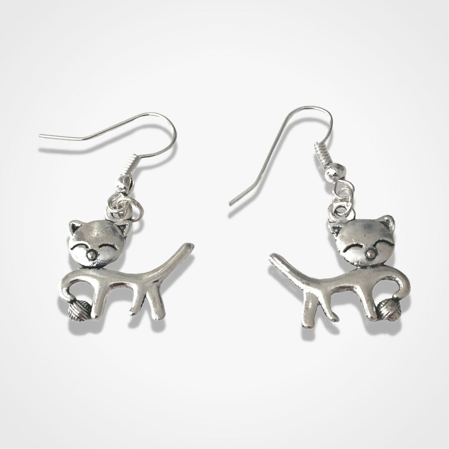 Cat Earrings Silver