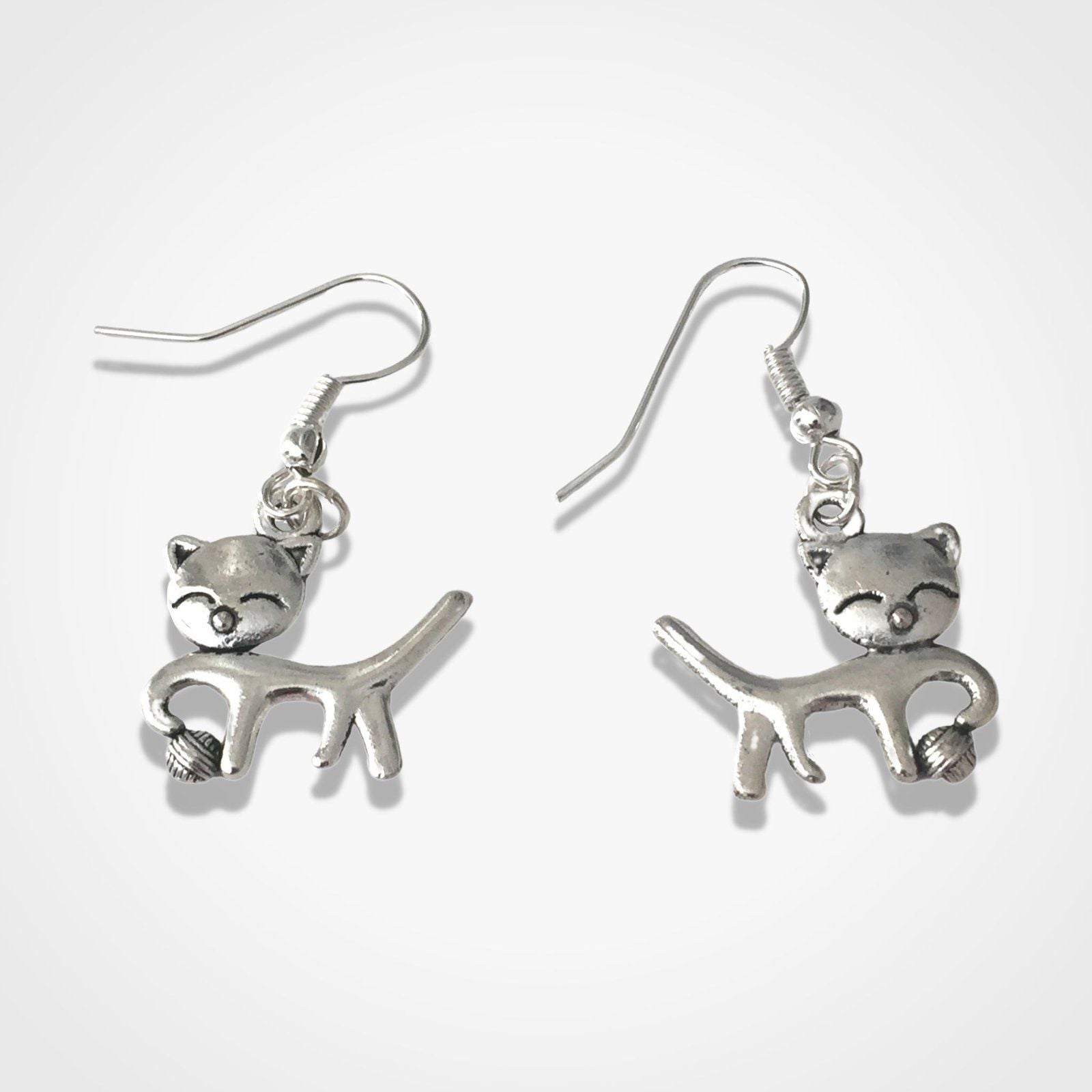 Cat Earrings Silver