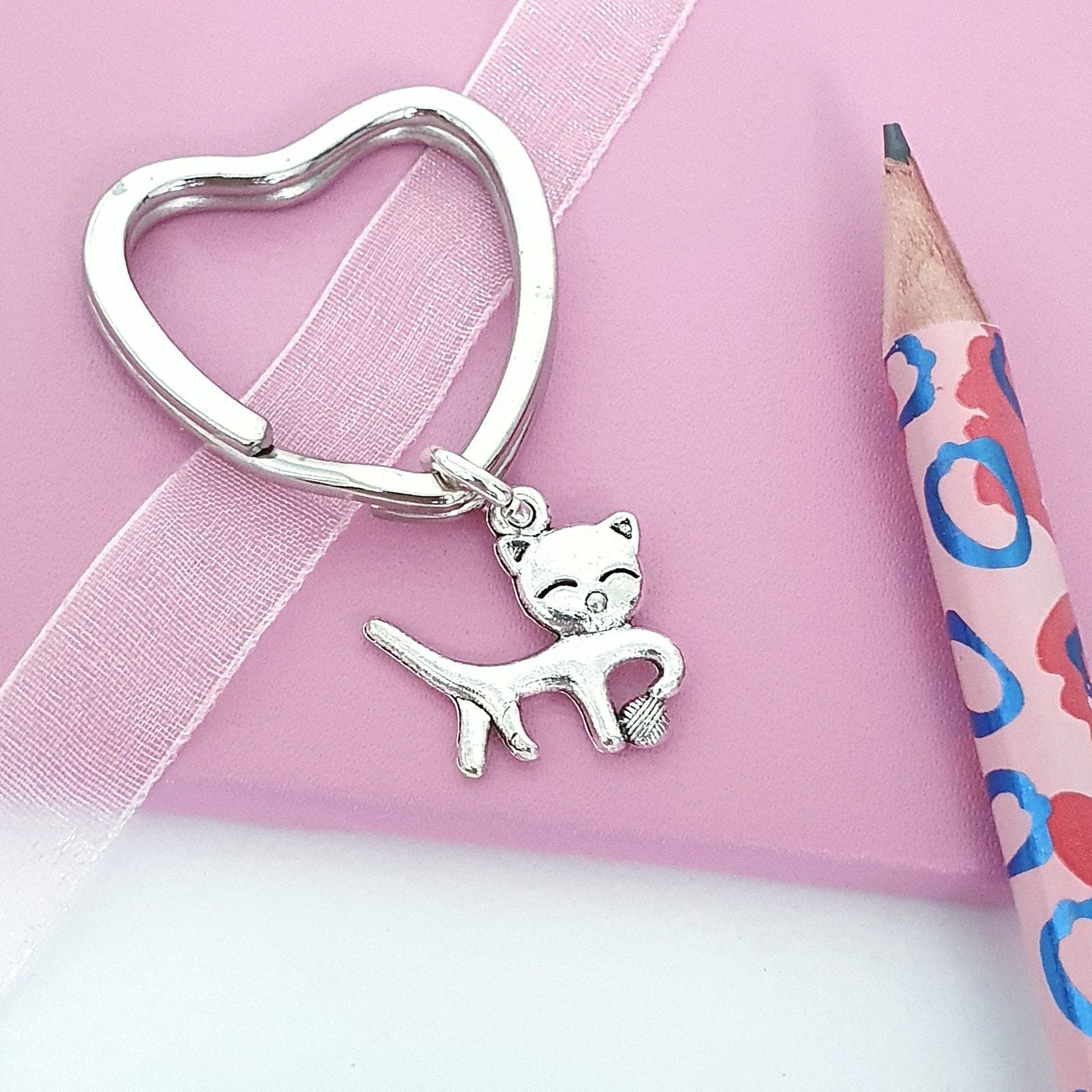 Cat Keyring Silver