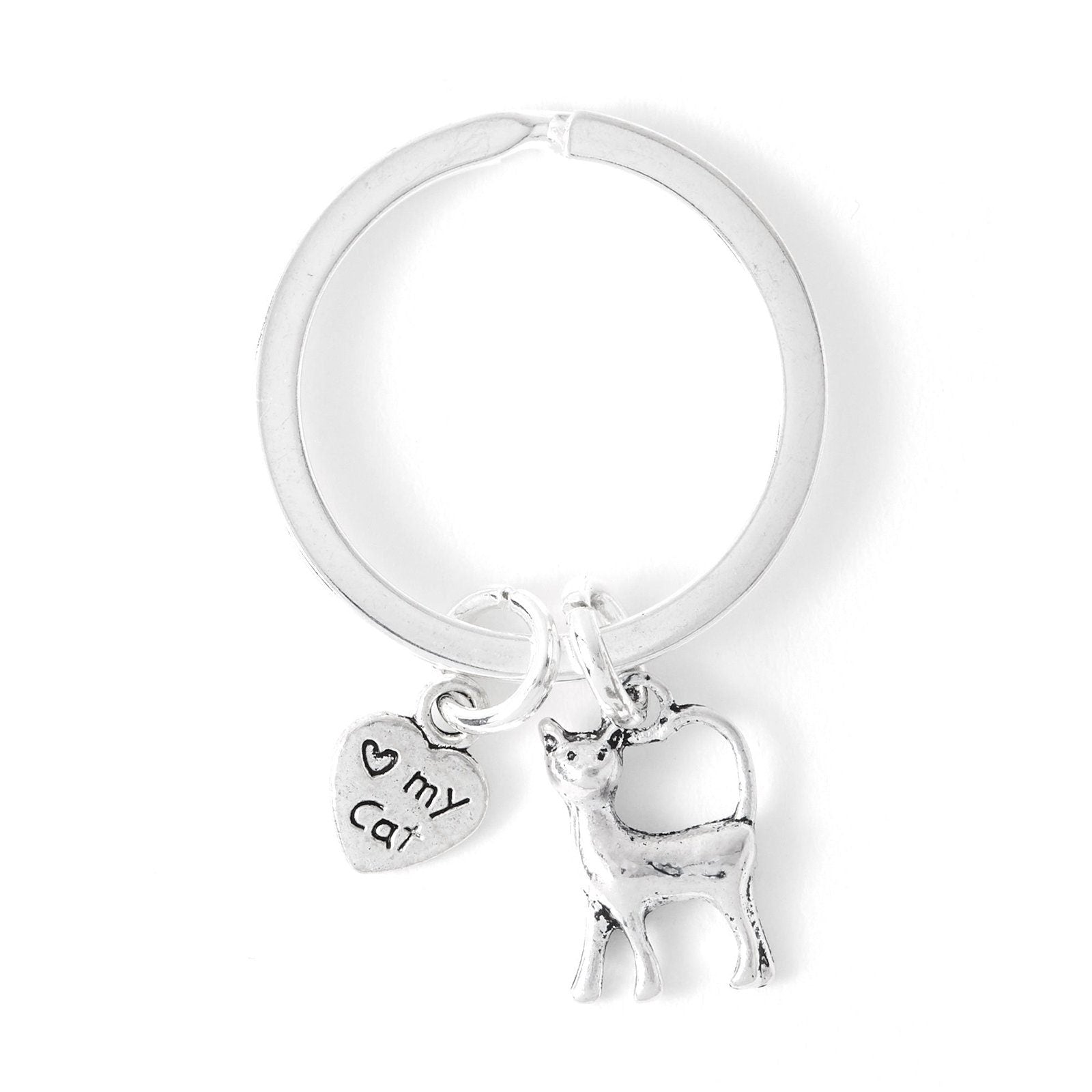 Cat Keyring Silver