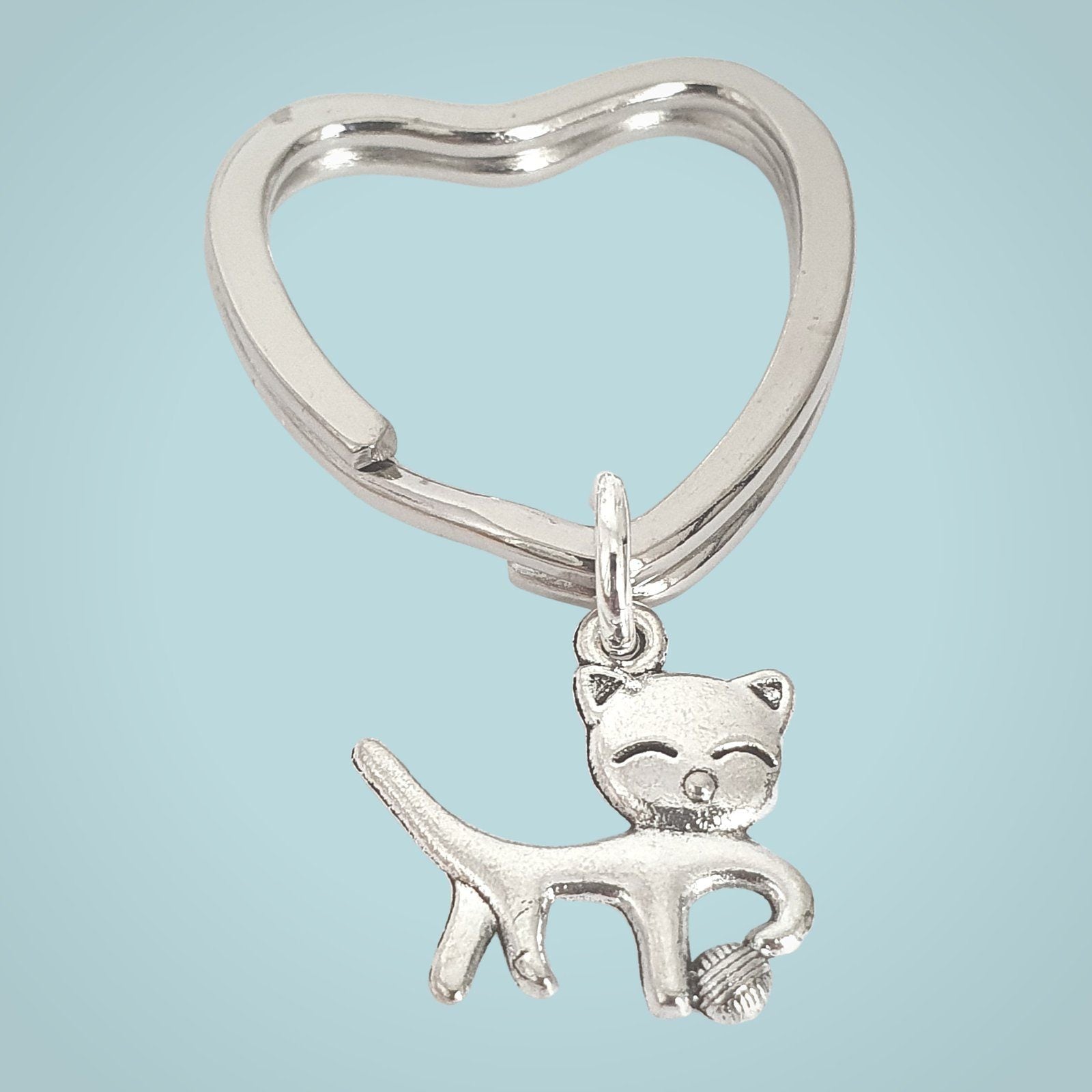 Cat Keyring Silver