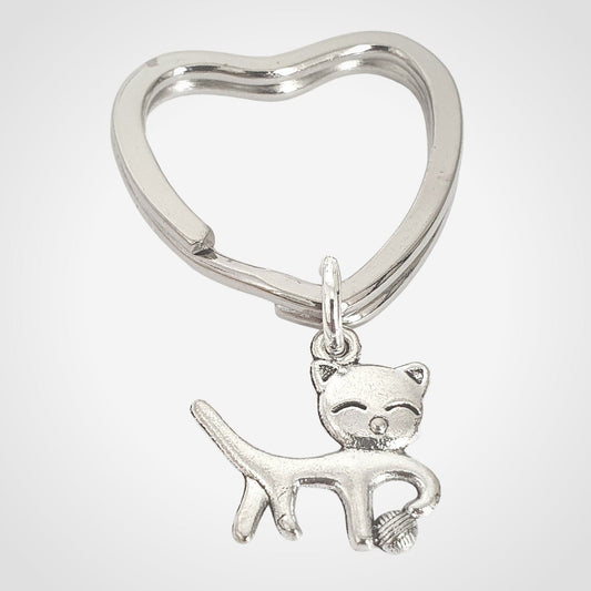 Cat Keyring Silver