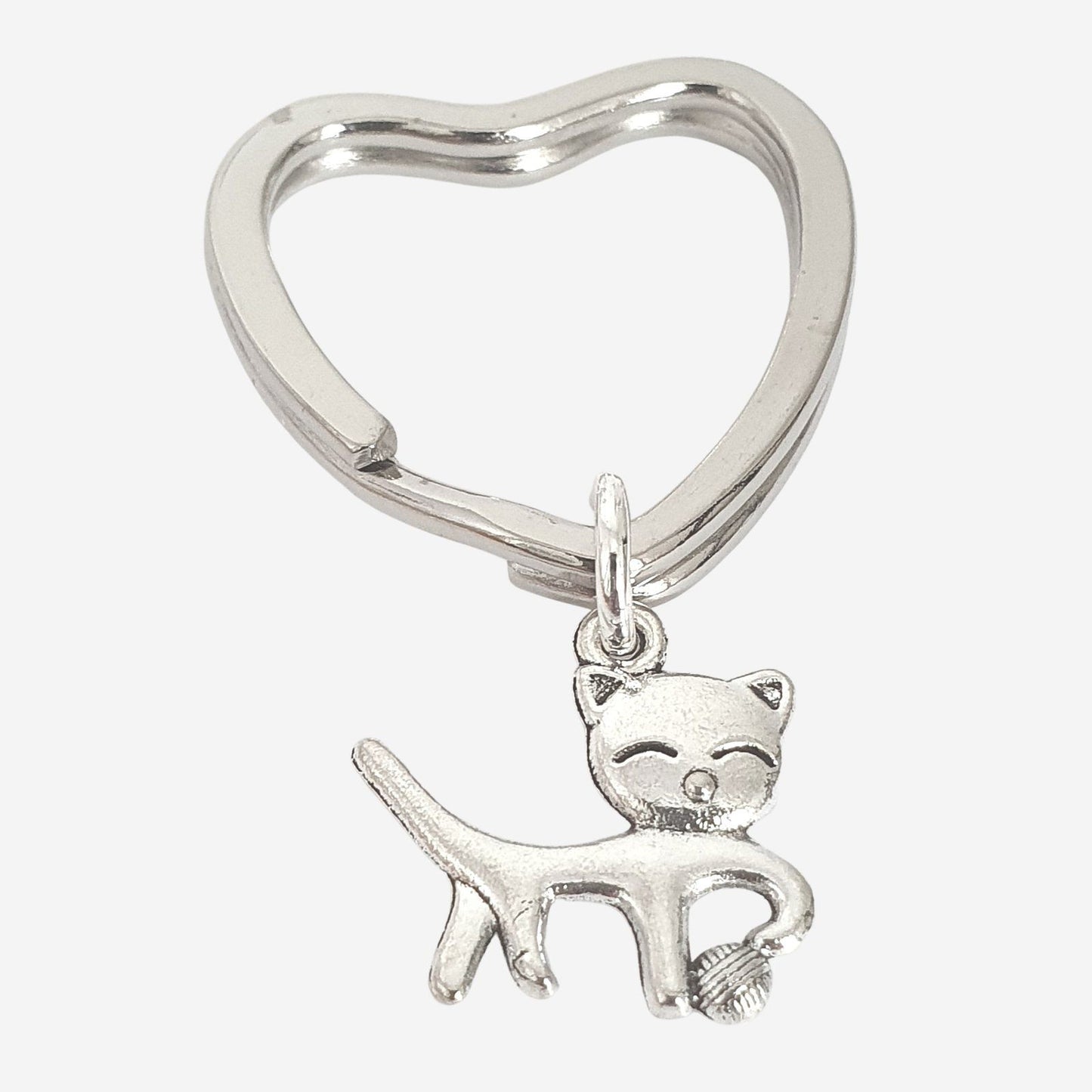 Cat Keyring Silver