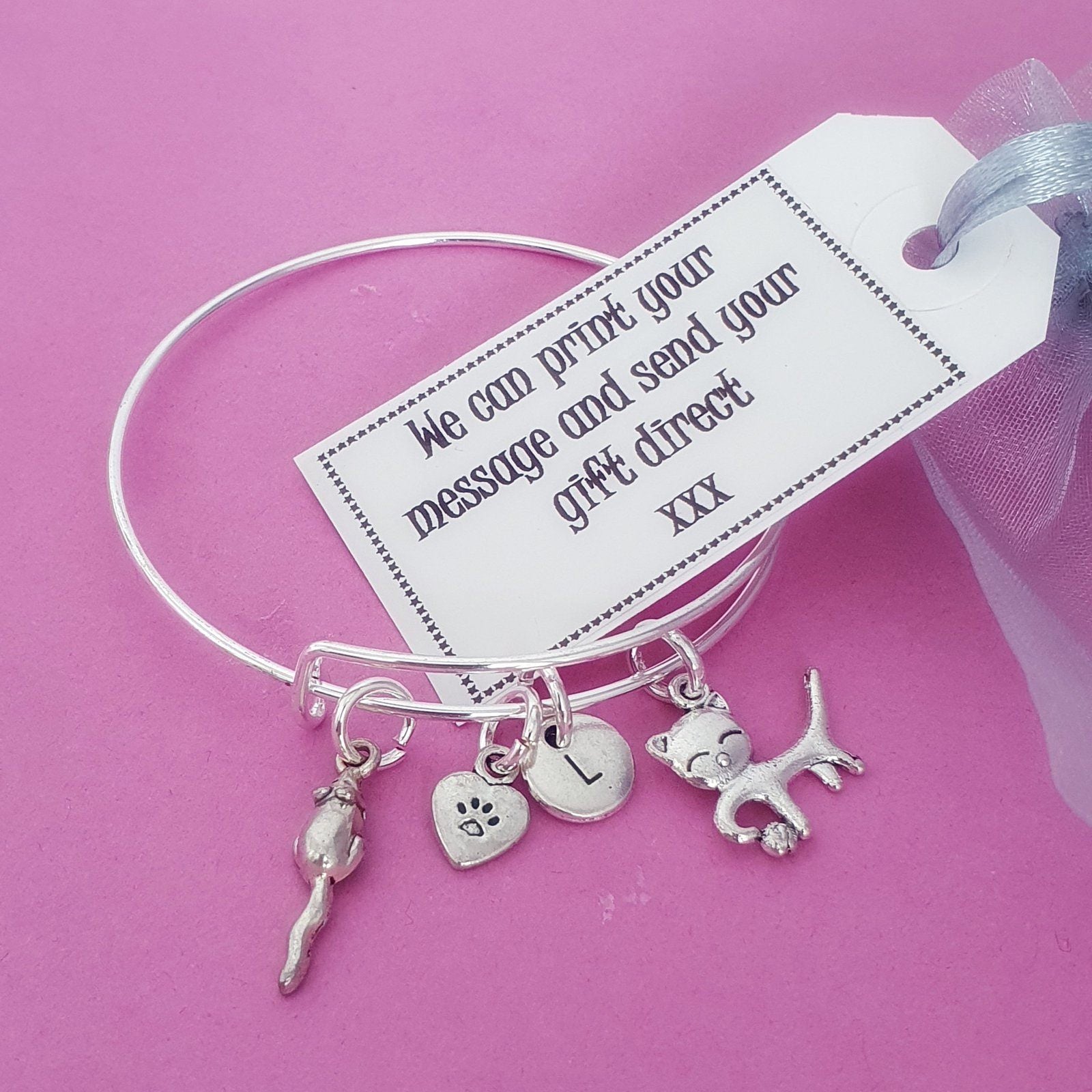 Cat Mouse Bangle Silver