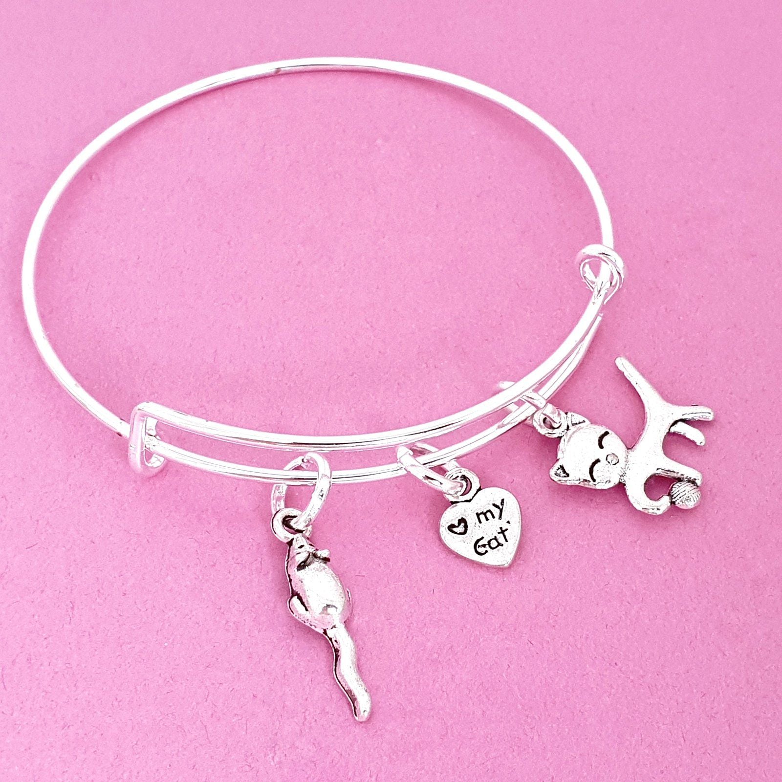Cat Mouse Bangle Silver