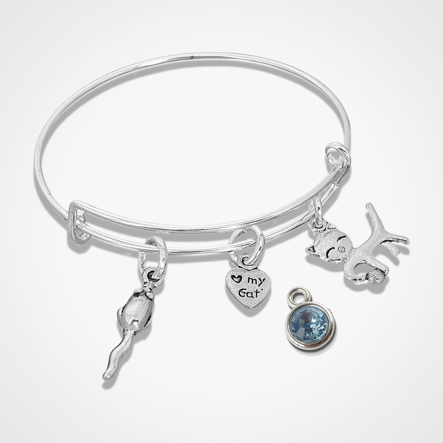 Cat Mouse Bangle Silver