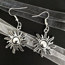 Load image into Gallery viewer, Celestial Sun Earrings Silver
