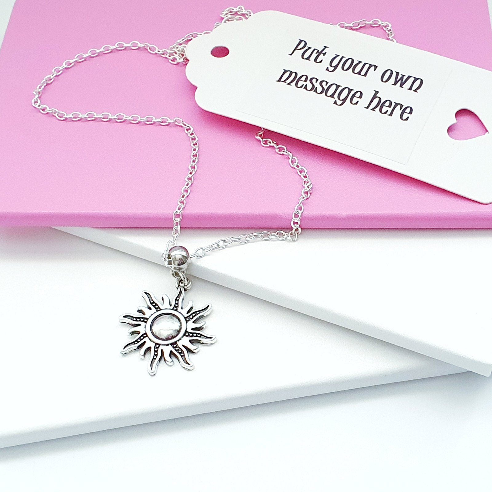 Celestial Sun Necklace Silver