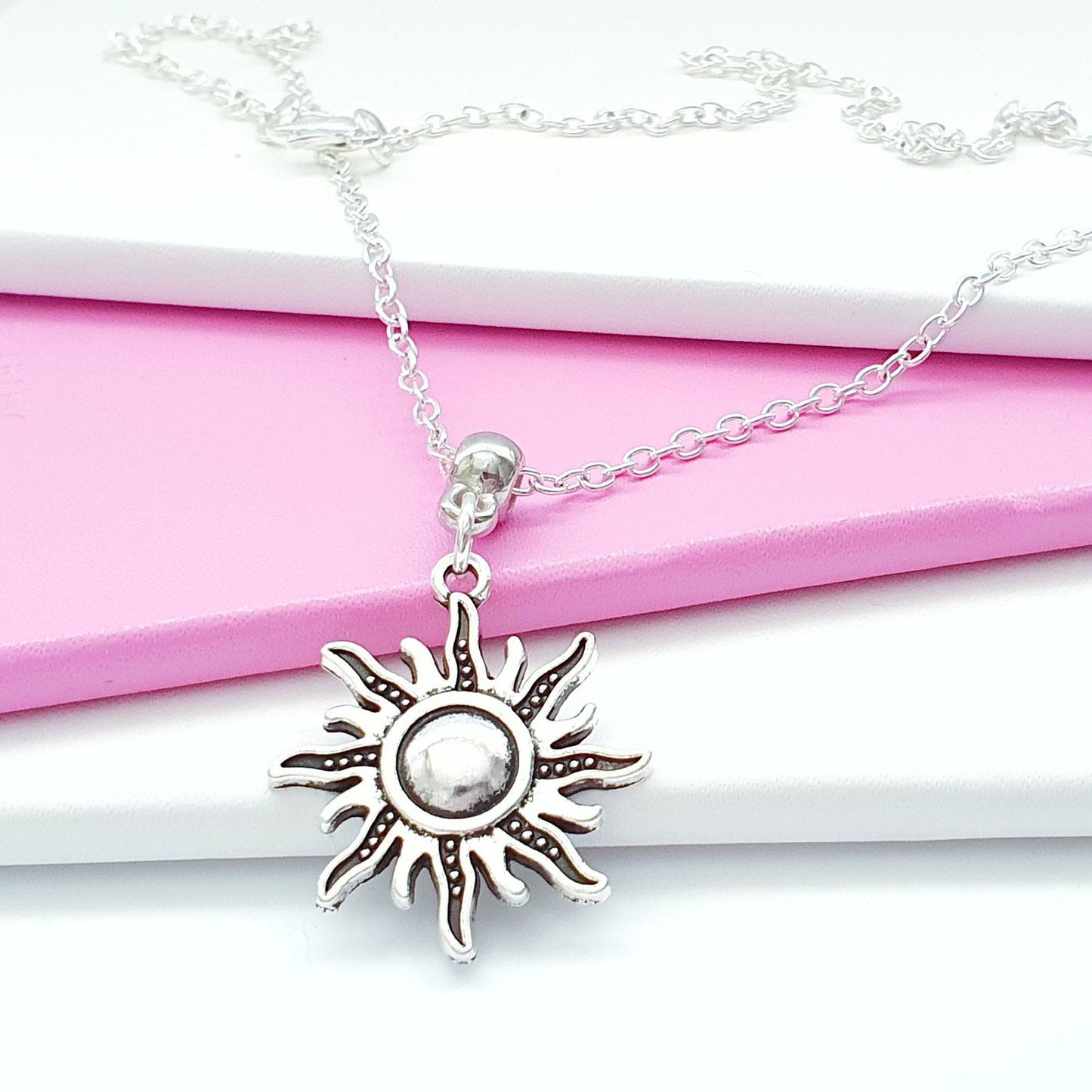 Celestial Sun Necklace Silver