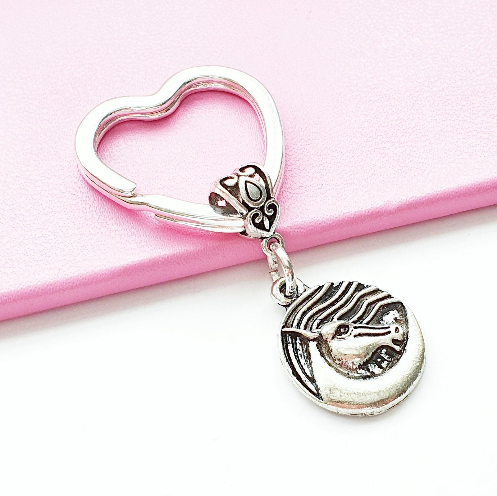 Celtic Horse Keyring Silver