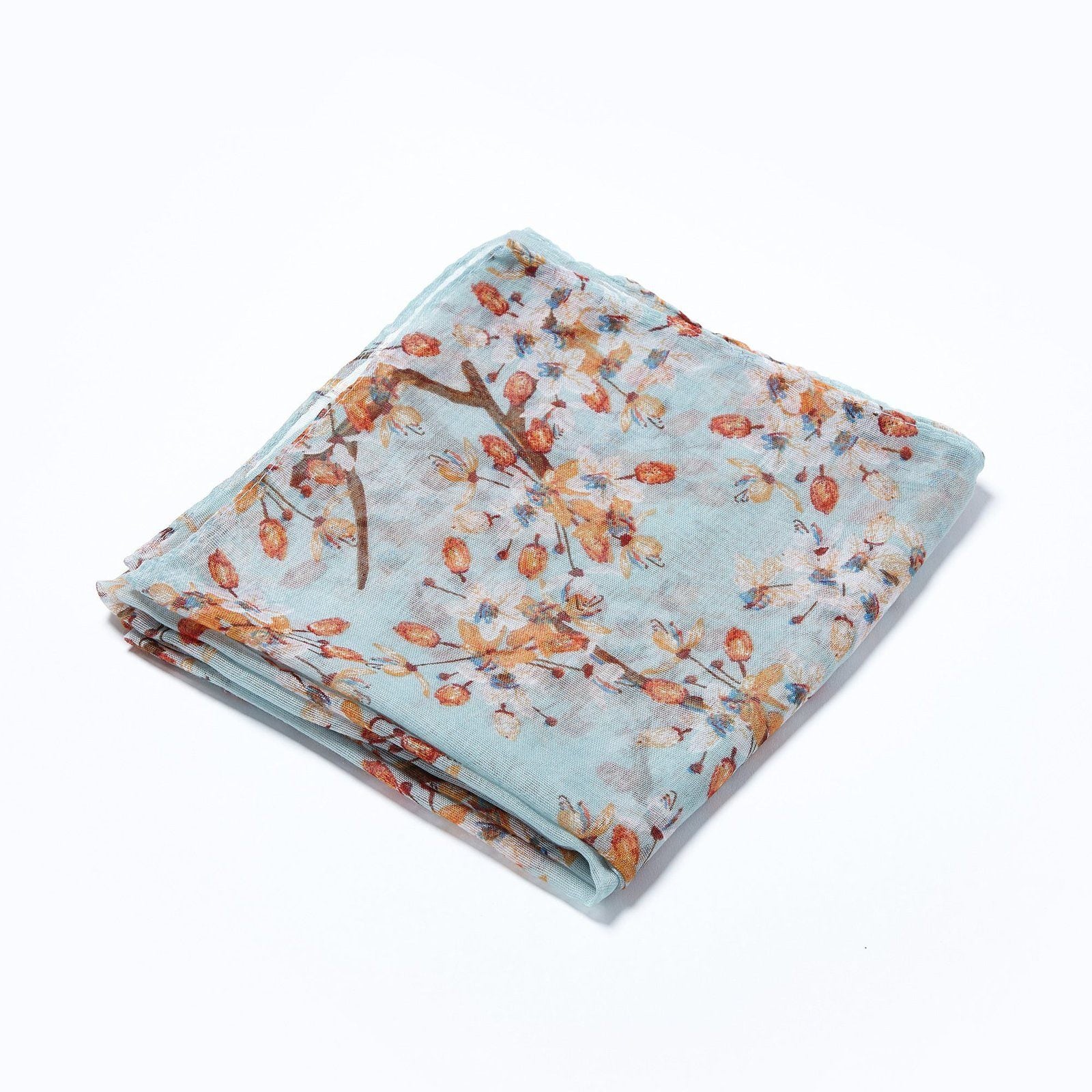 Cherry Blossom Scarf Green