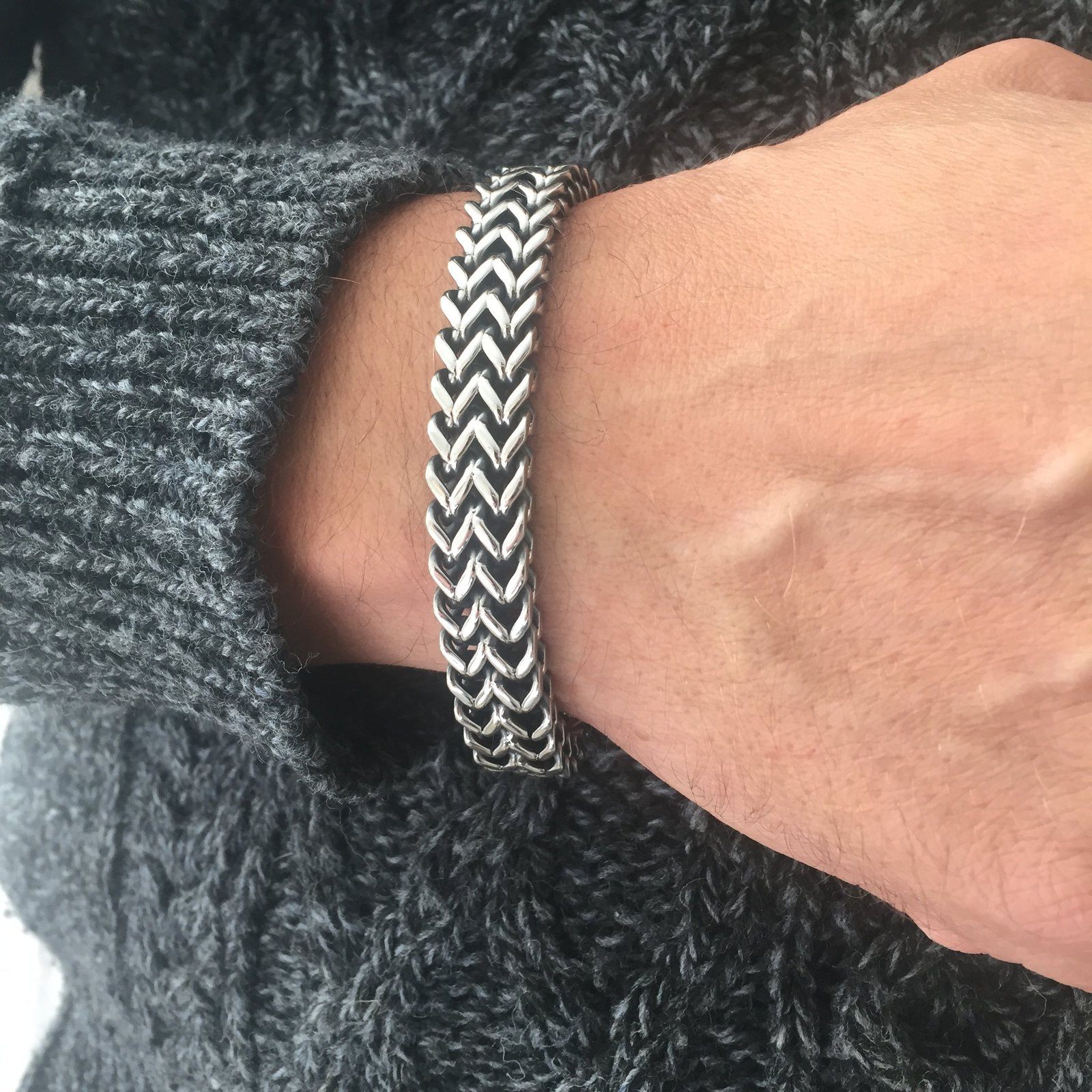 Chevron Bracelet Silver