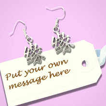 Load image into Gallery viewer, Chinese Calligraphy Earrings Silver
