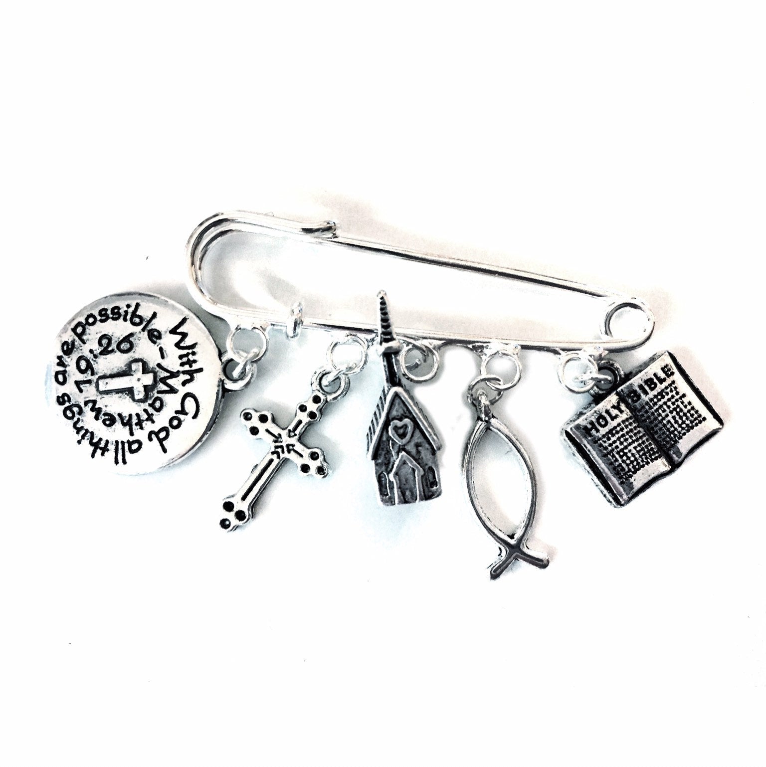 Christian Brooch Silver