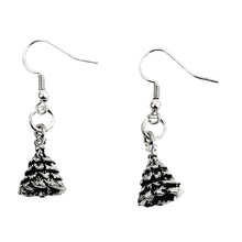 Load image into Gallery viewer, Christmas Tree Earrings Silver
