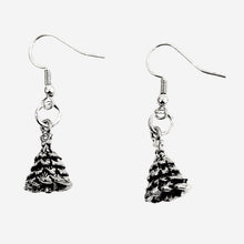 Load image into Gallery viewer, Christmas Tree Earrings Silver
