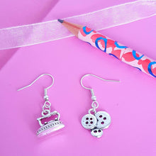 Load image into Gallery viewer, Clothes Iron Buttons Earrings Silver
