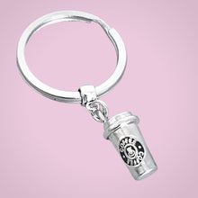Load image into Gallery viewer, Coffee Cup Keyring Silver
