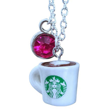 Load image into Gallery viewer, Coffee Cup Necklace Silver

