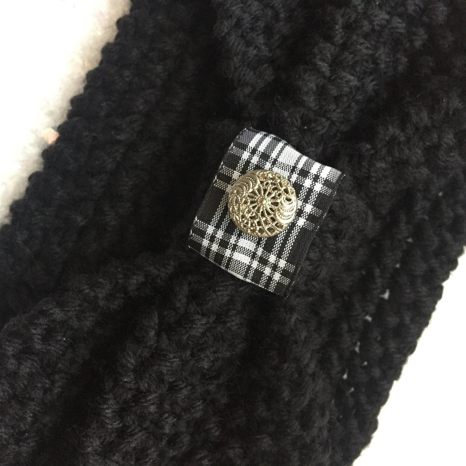 Crochet Headband Black