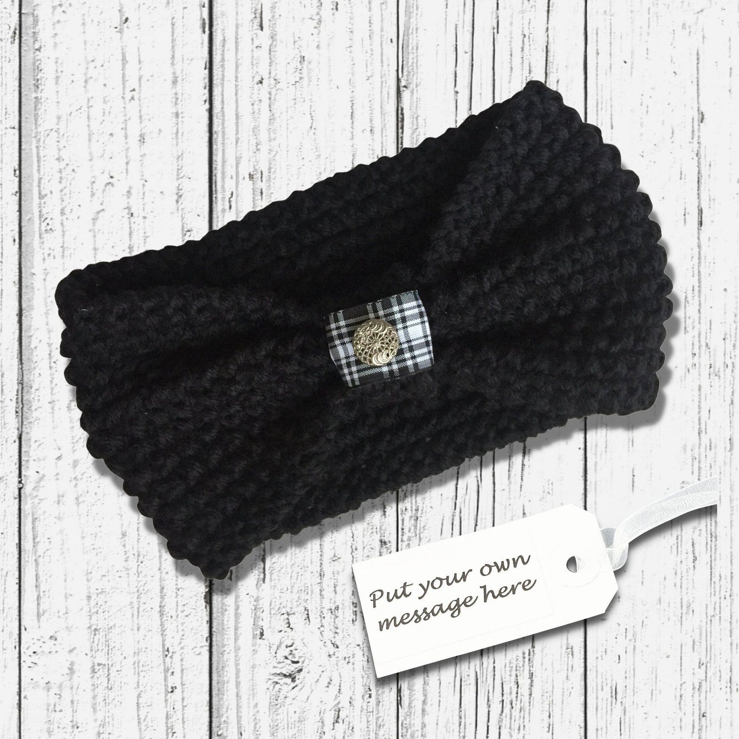 Crochet Headband Black