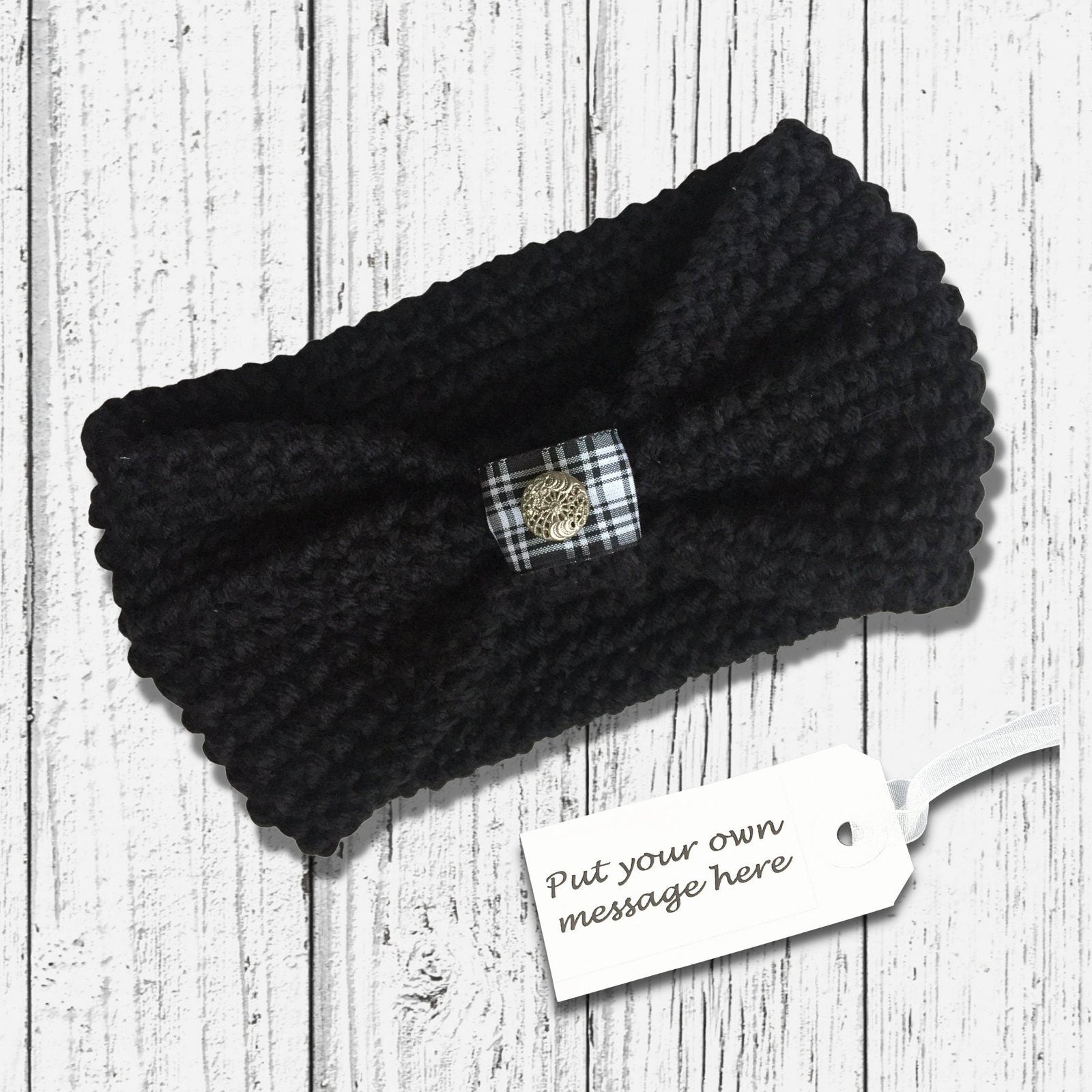 Crochet Headband Black