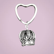Load image into Gallery viewer, Crown Keyring Silver
