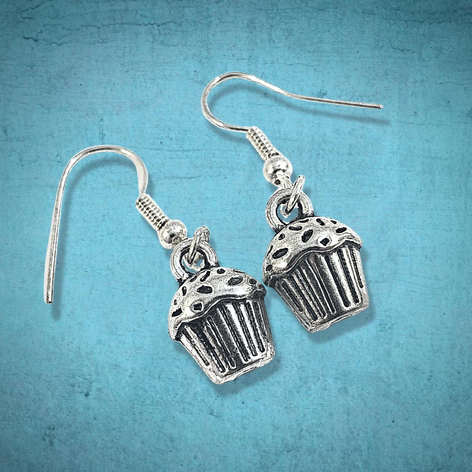 Cupcake Earrings Silver