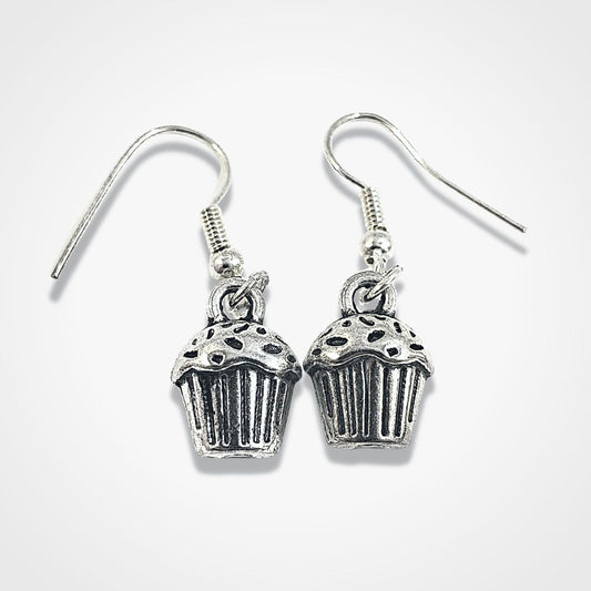 Cupcake Earrings Silver