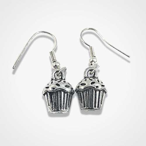 Cupcake Earrings Silver