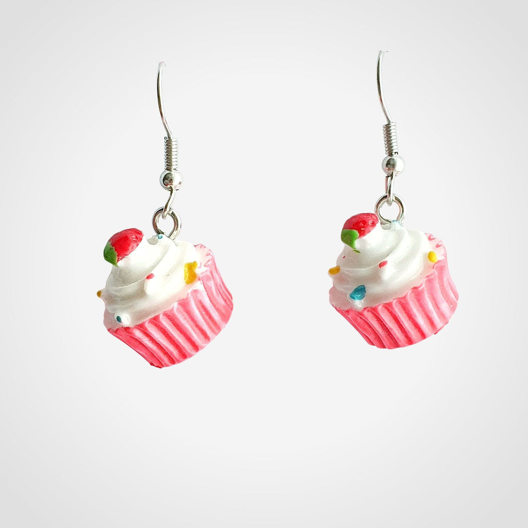 Cupcake Earrings Silver