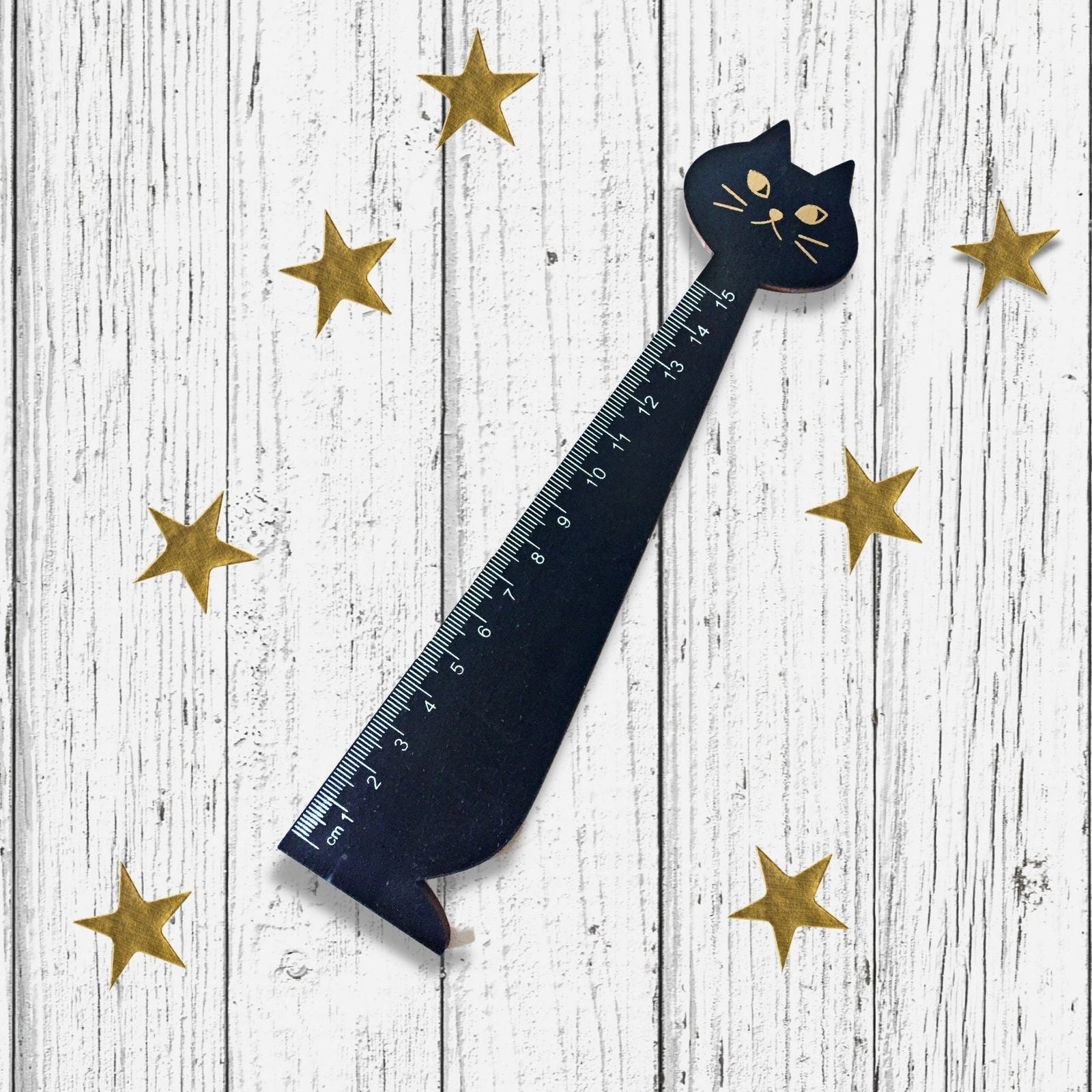 Cute Wooden Cat Ruler