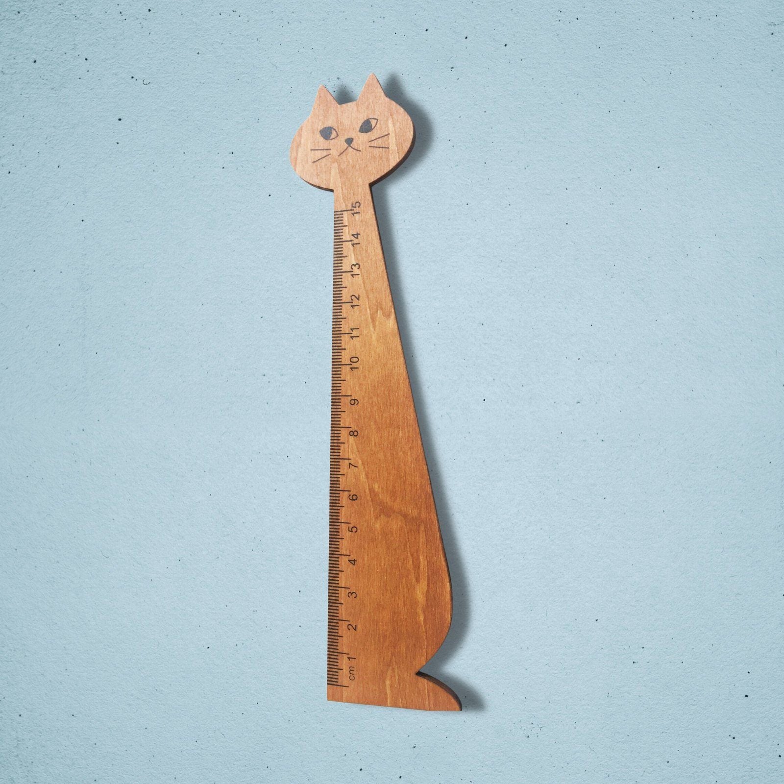 Cute Wooden Cat Ruler