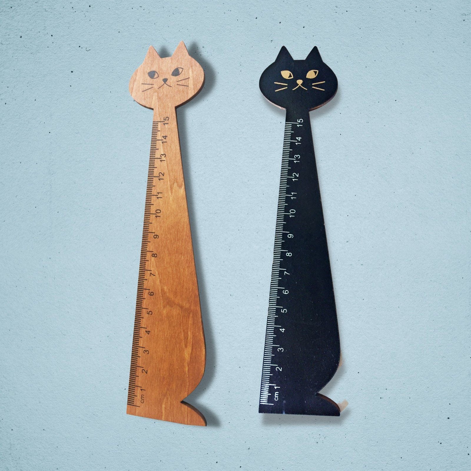Cute Wooden Cat Ruler