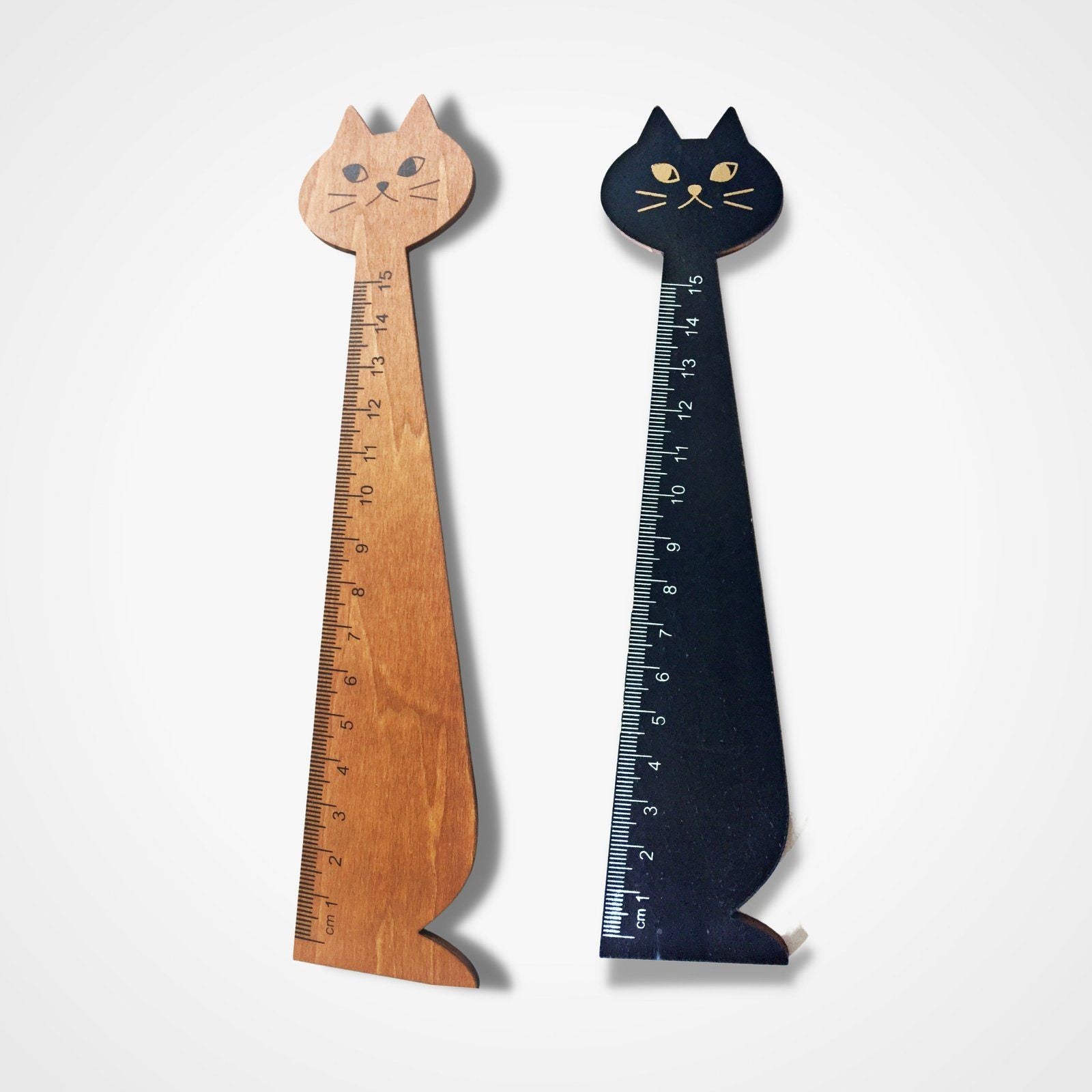 Cute Wooden Cat Ruler