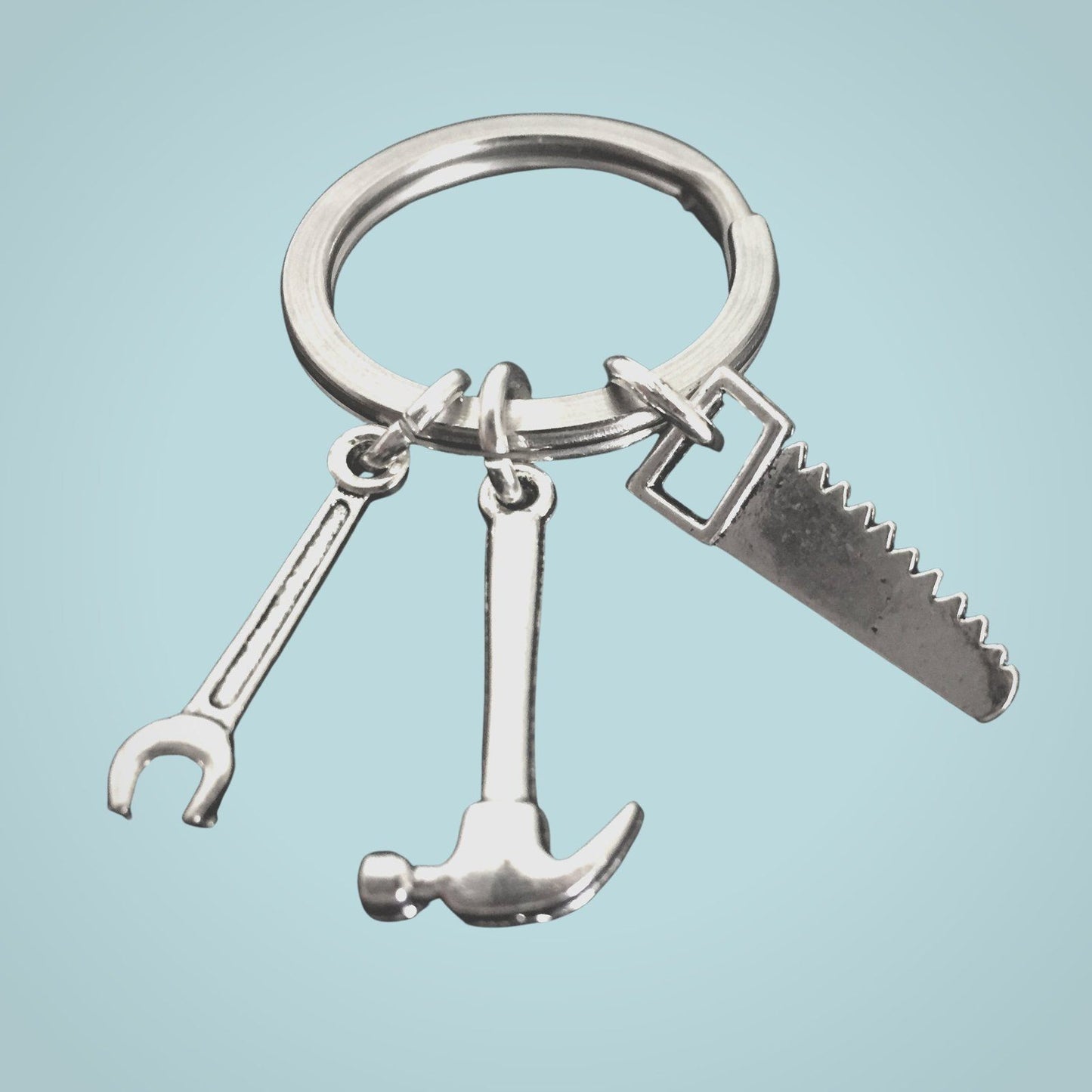 DIY Handyman Keyring Silver
