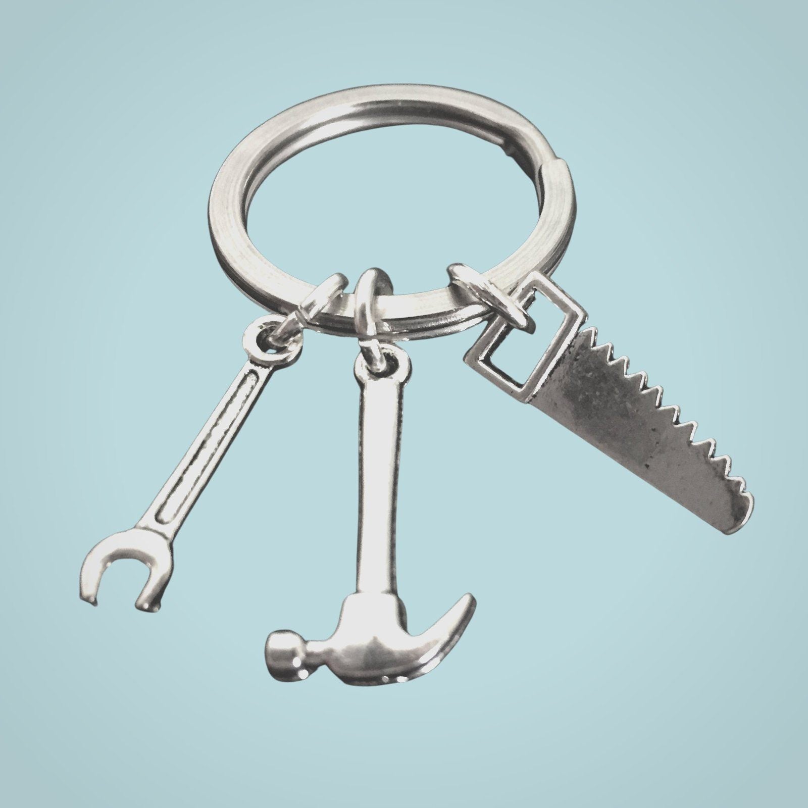 DIY Handyman Keyring Silver