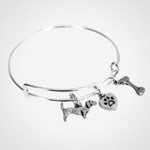 Load image into Gallery viewer, Dachshund Bracelet Silver
