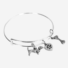 Load image into Gallery viewer, Dachshund Bracelet Silver
