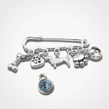 Load image into Gallery viewer, Dachshund Dog Brooch Silver
