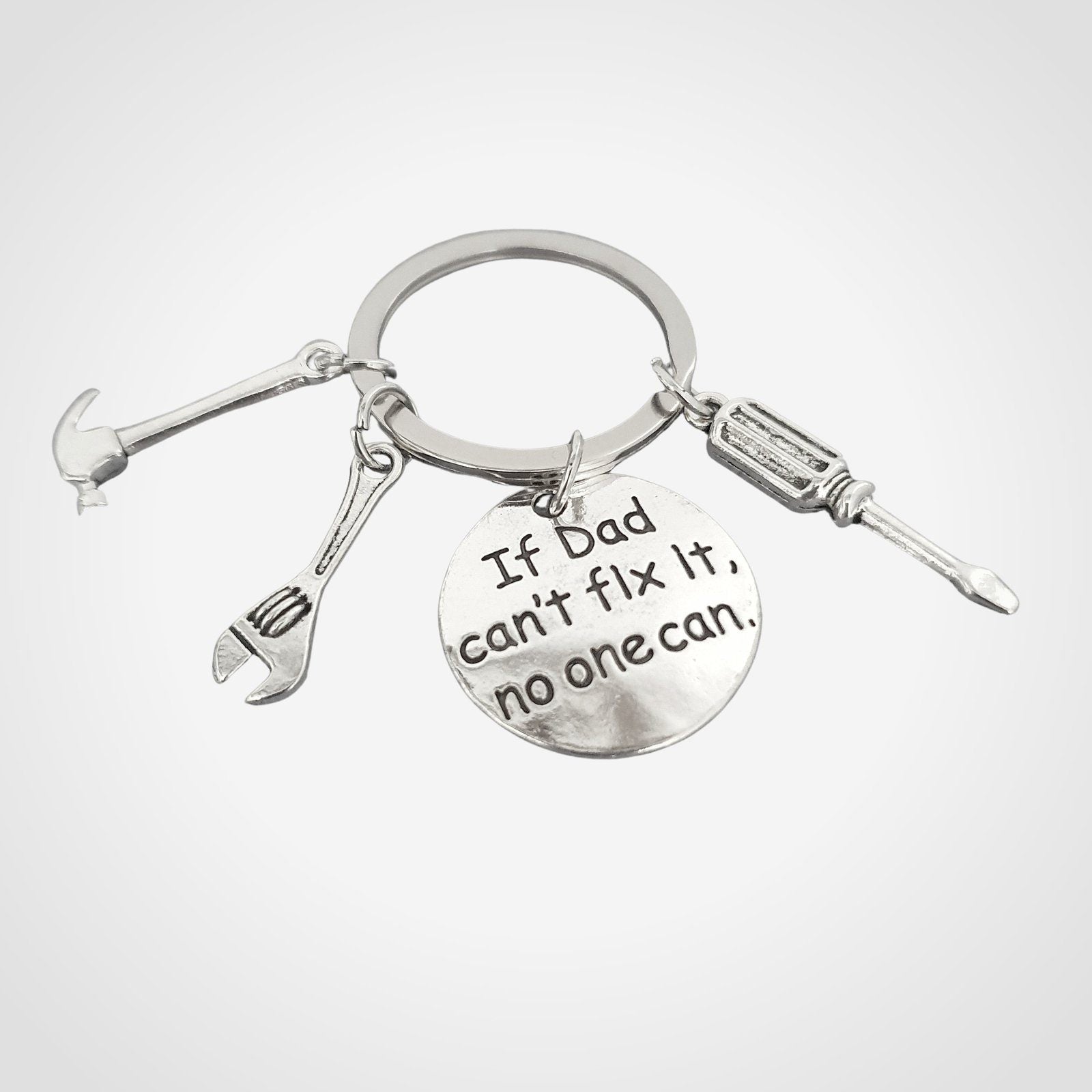 Dad Tools Keyring Can Fix one can Silver