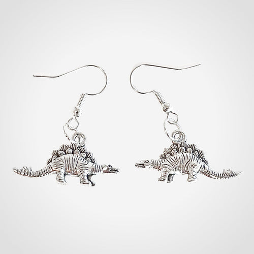 Dinosaur Earrings Silver