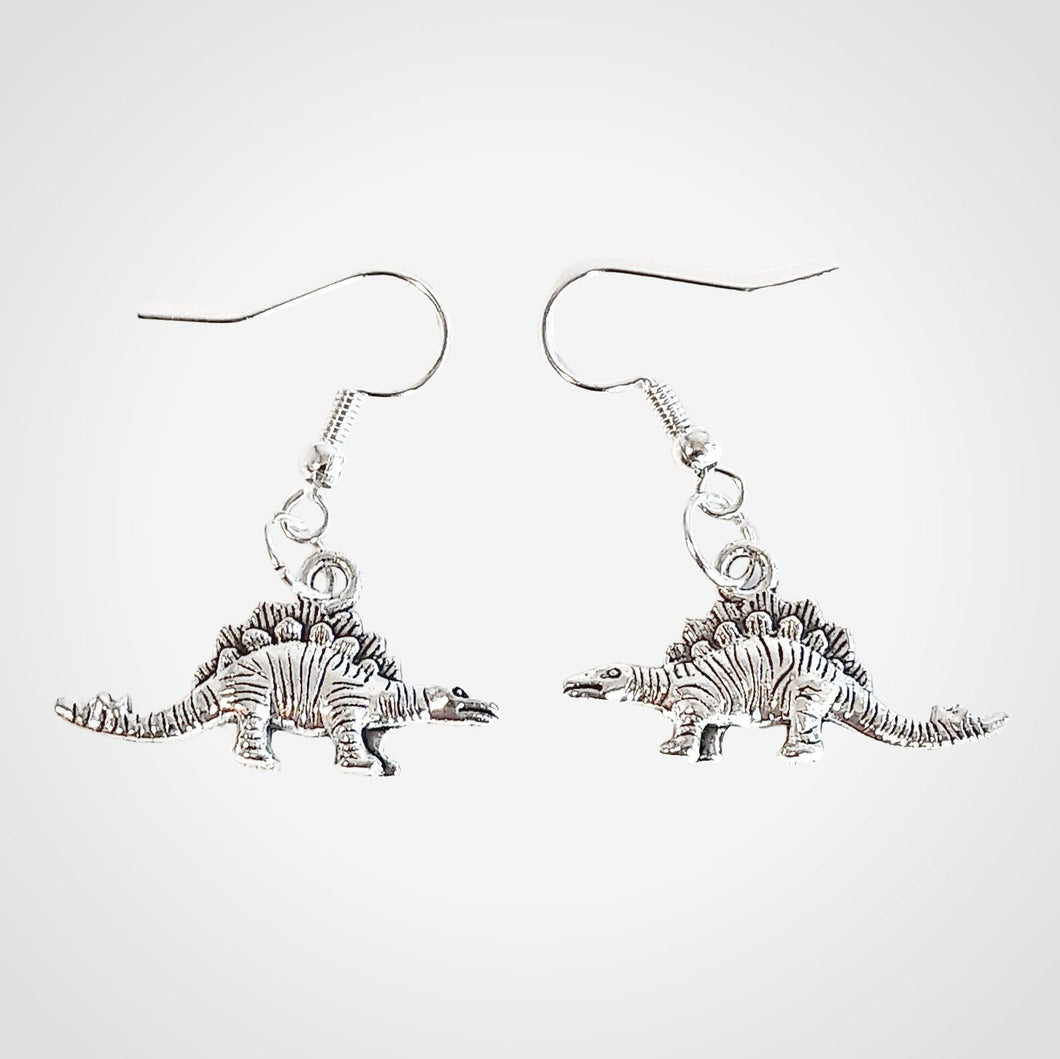 Dinosaur Earrings Silver