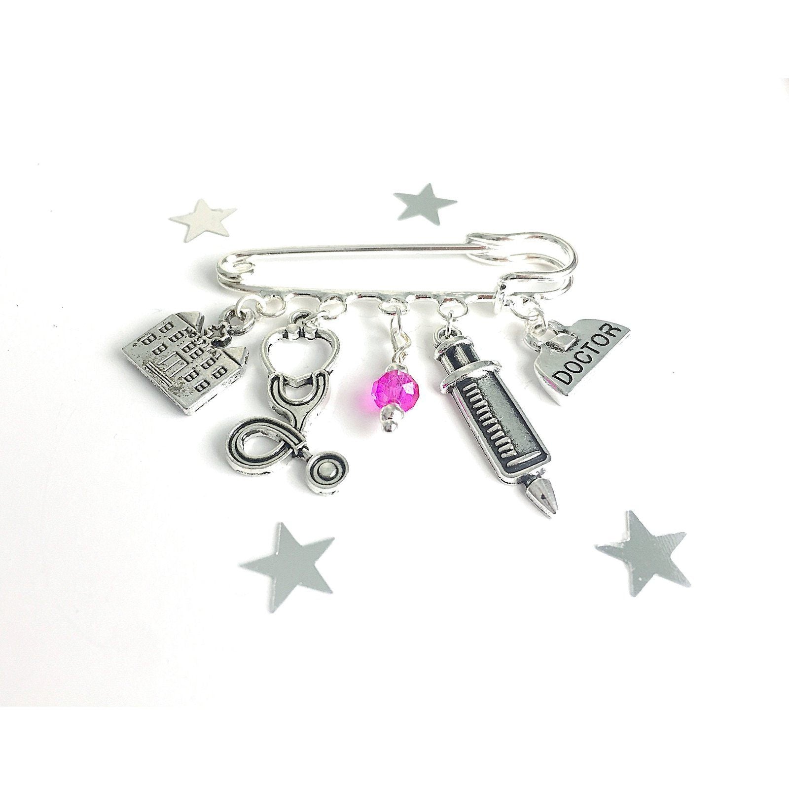 Doctor Brooch Silver