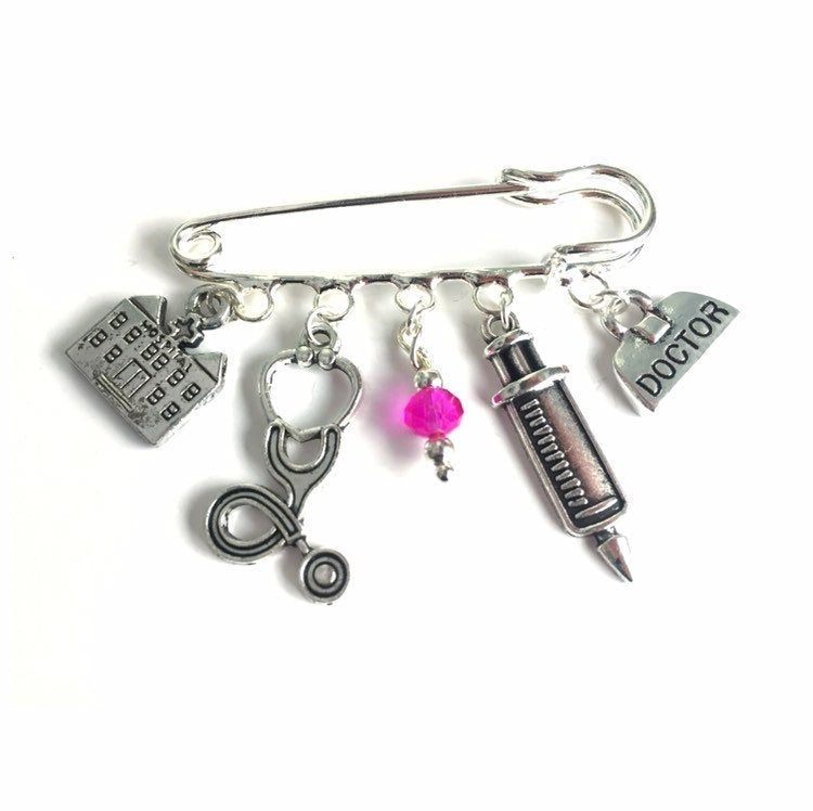 Doctor Brooch Silver