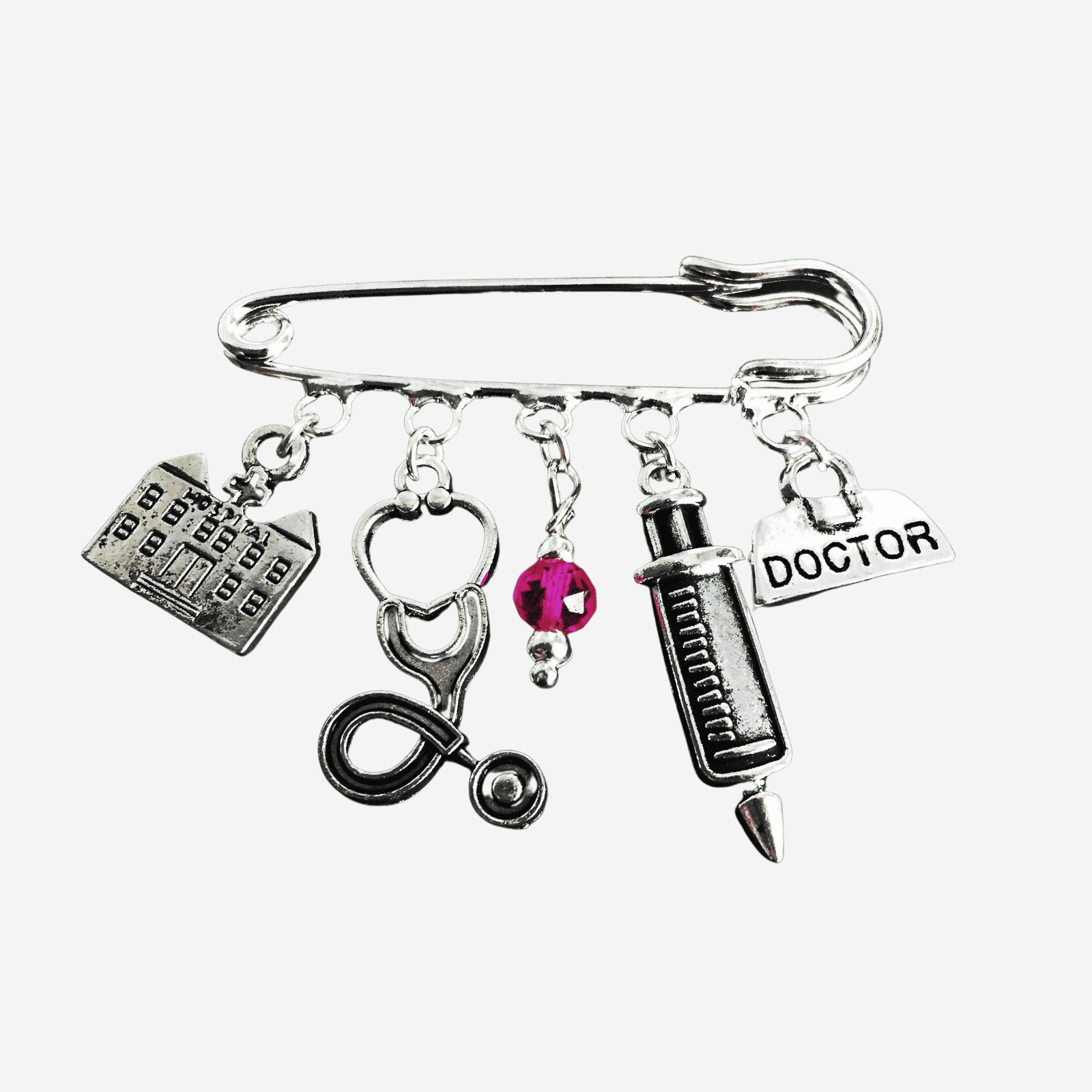 Doctor Brooch Silver