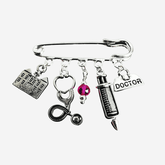 Doctor Brooch Silver