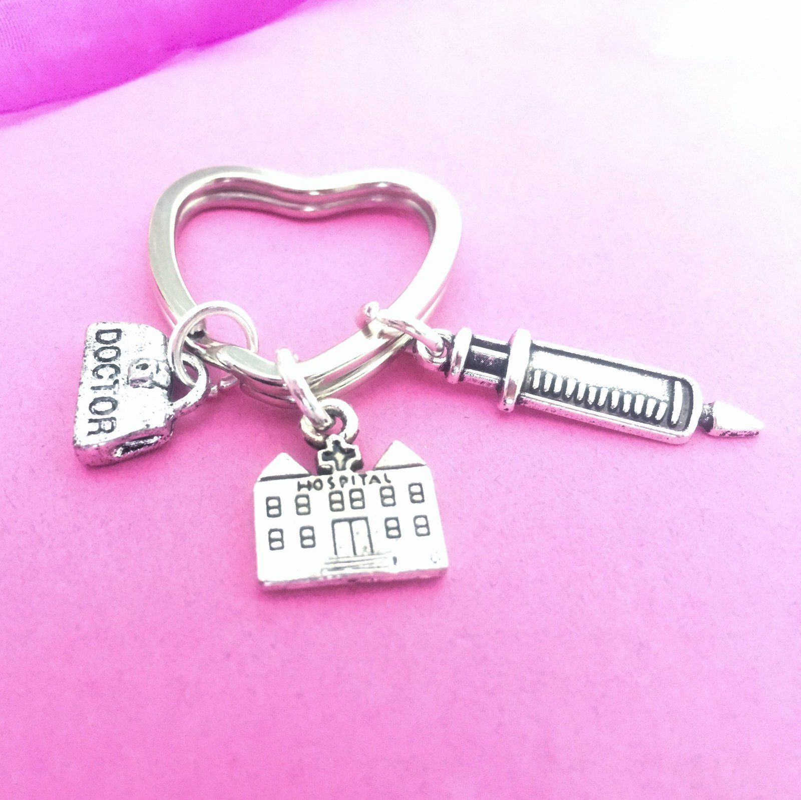 Doctor Keyring Silver