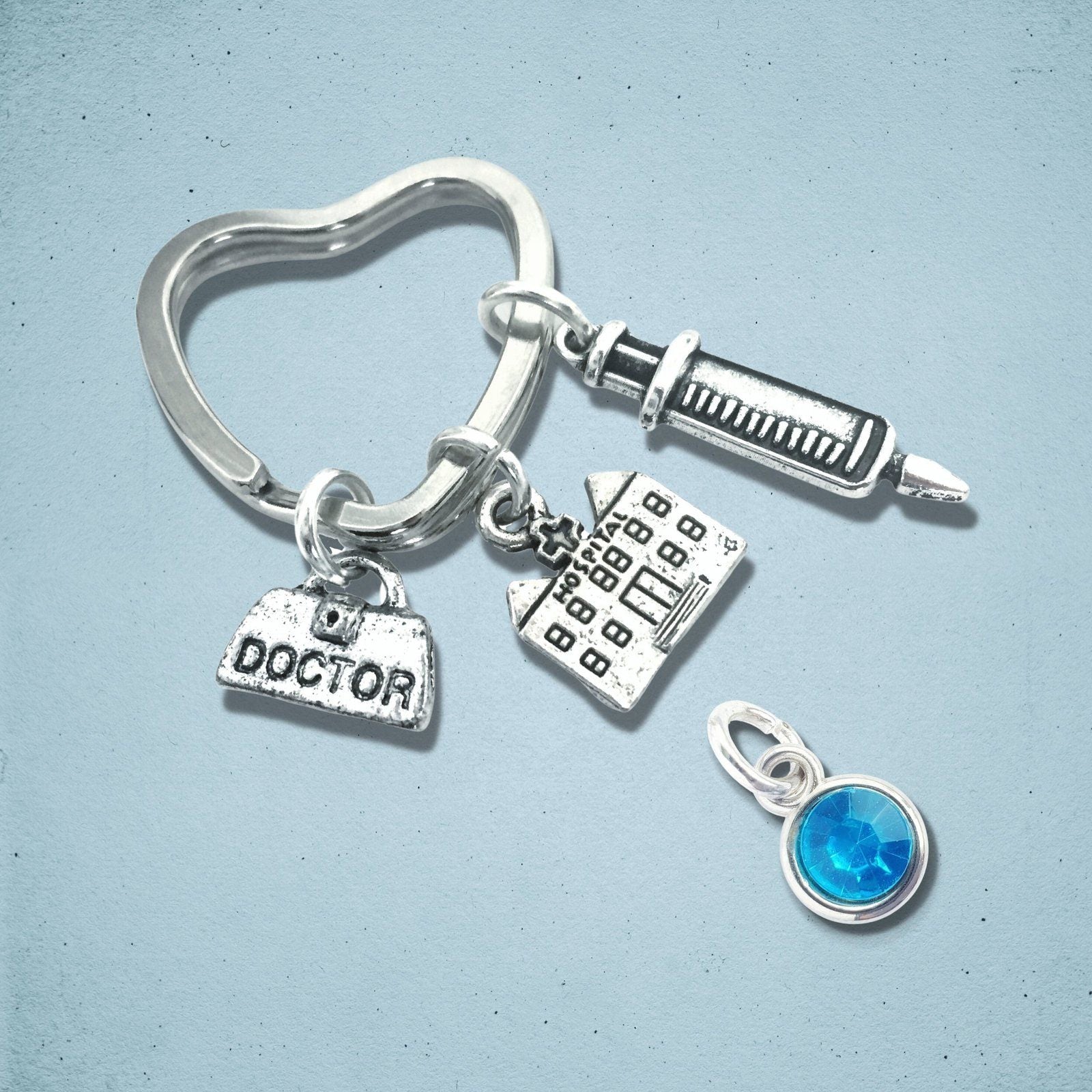 Doctor Keyring Silver