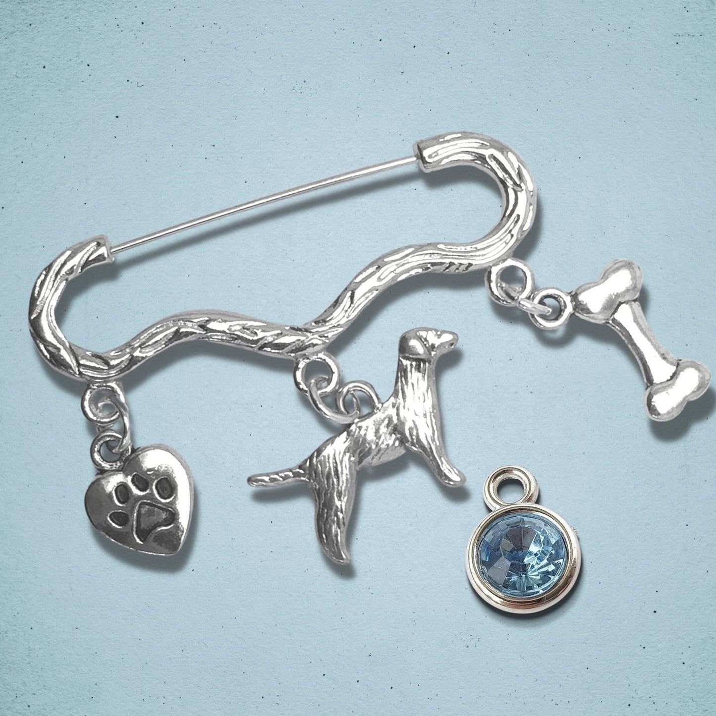 Dog Lovers Brooch Silver